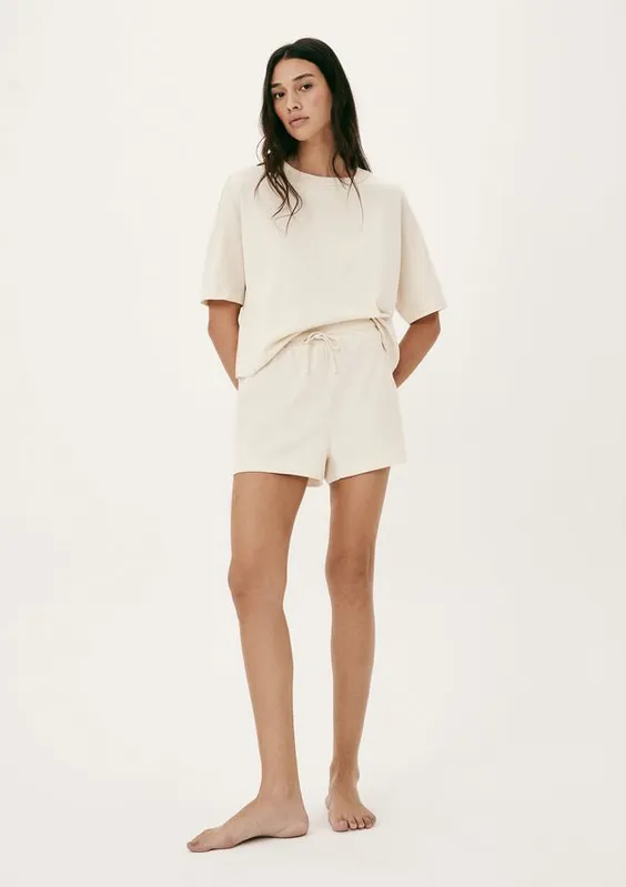 Pijama Feminino Curto Box Em Algodão - Nude M