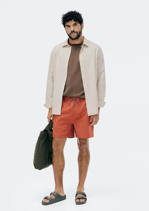 Shorts Masculino De Sarja - Vermelho G