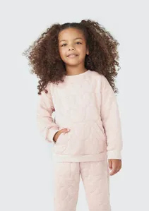 Blusão Infantil Menina Toddler Em Moletom - Rosa 001