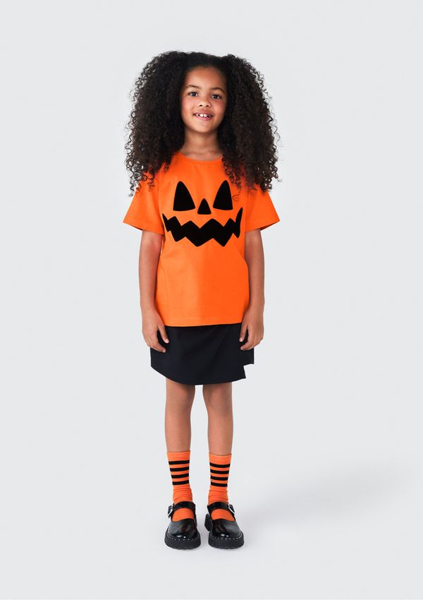 Camiseta Infantil Unissex Com Apliques - Laranja 004