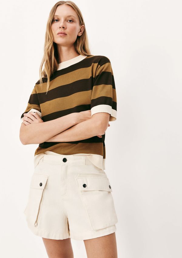 Shorts Feminino Em Sarja Amaciada - Off white 046
