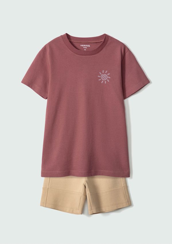 Conjunto Curto Infantil Menino Com Estampa - Rosa 014