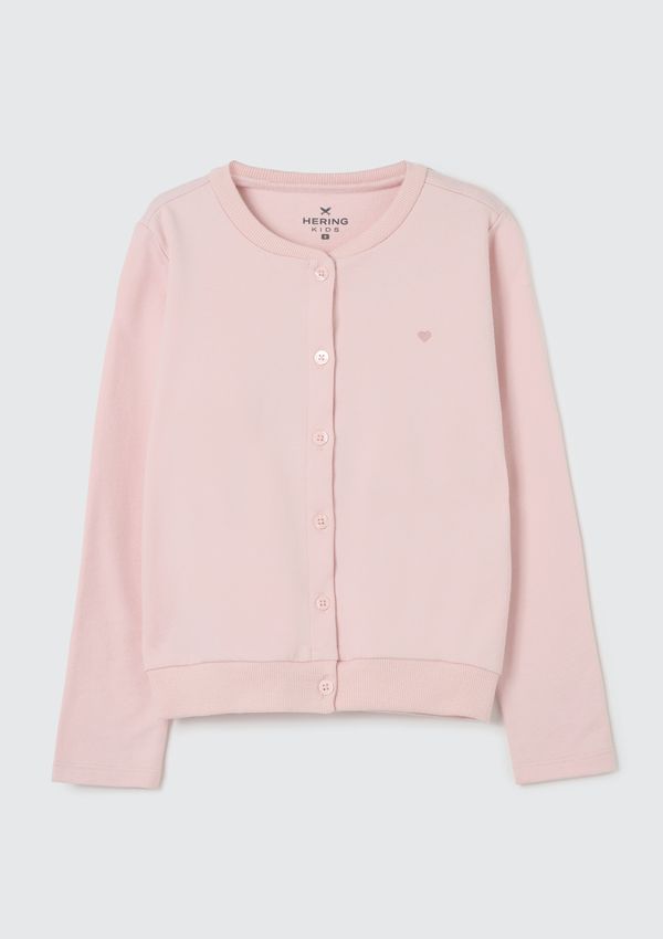 Casaco Básico Infantil Menina Com Patch Hering Kids - Rosa 010