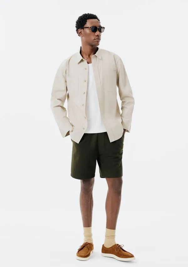 Bermuda Masculina em Moletom Piquet - Verde XG