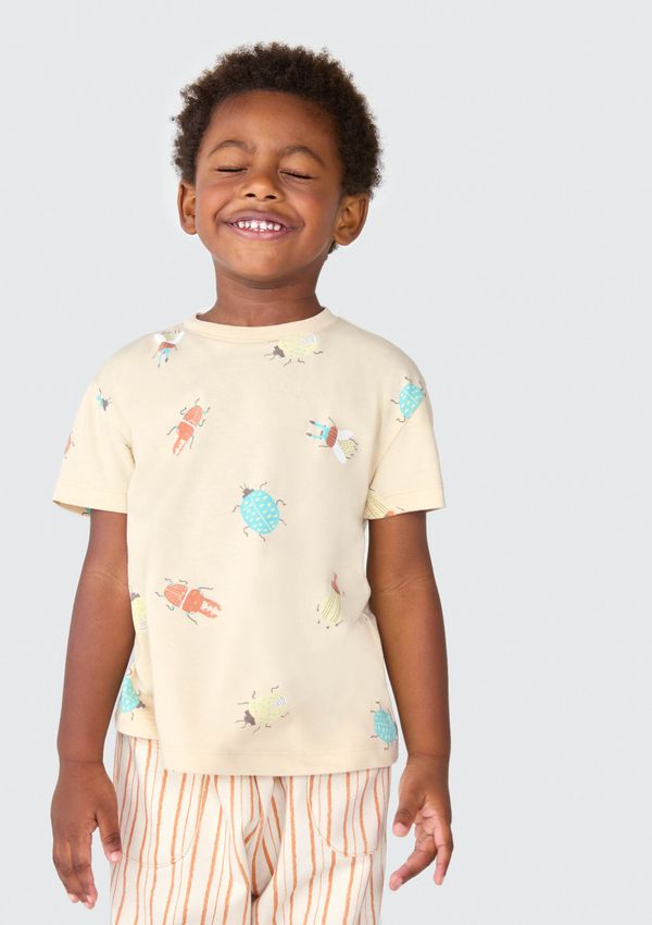 Camiseta Infantil Menino Toddler Oversized - Bege 003