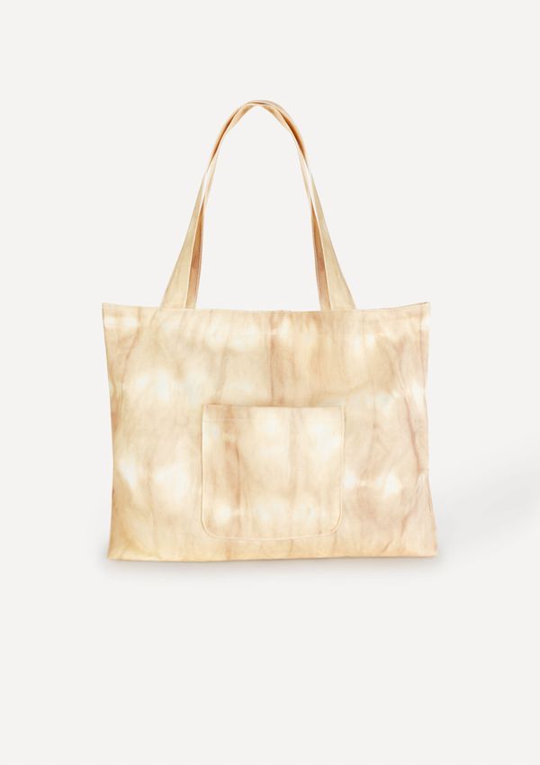 Bolsa Ecobag Em Sarja Tie Dye - Bege UNI