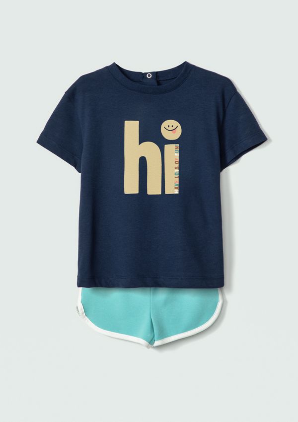 Conjunto Curto Infantil Menino Toddler - Azul 004