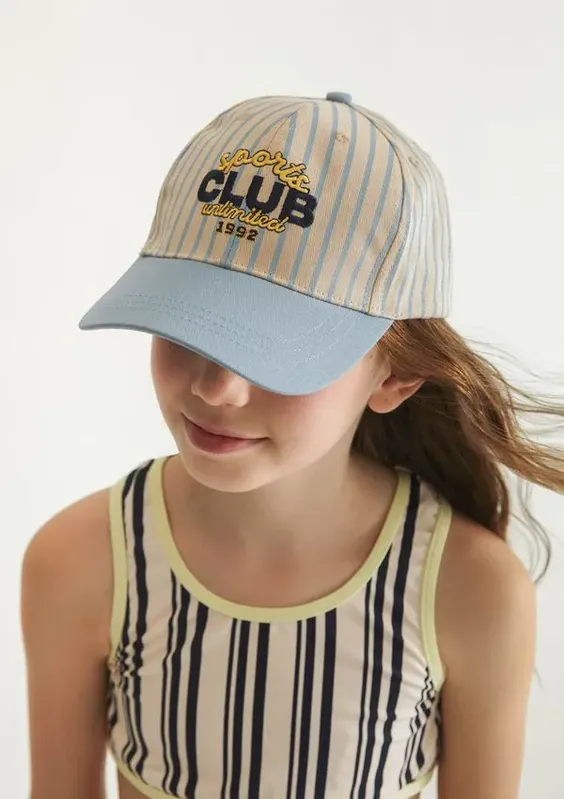 Boné Infantil Unissex Em Sarja - Azul M
