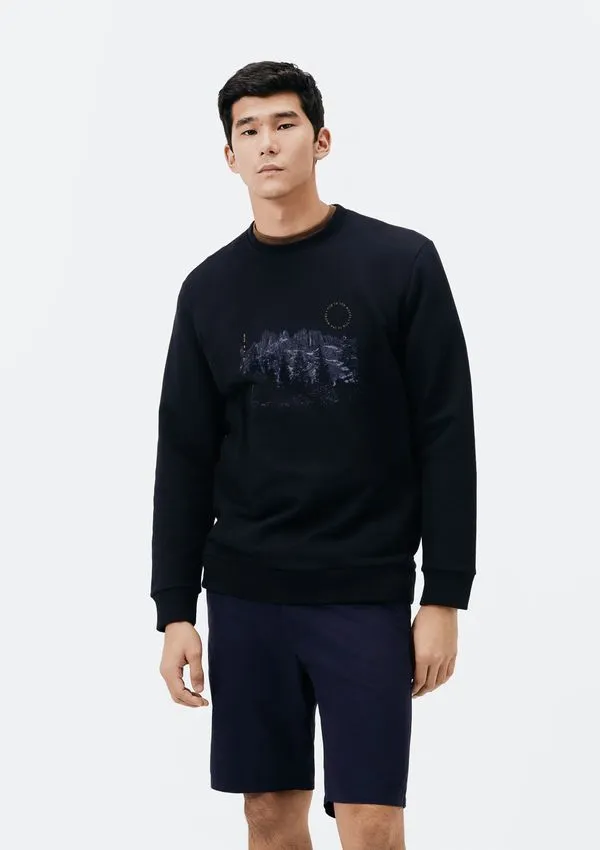 Blusão Masculino Comfort Em Moletom Peluciado - Preto XG