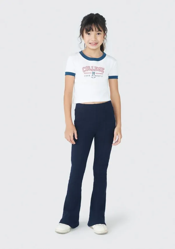 Calça Infantil Menina Flare - Azul 014