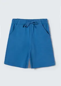 Bermuda Básica Infantil Menino Em Moletom - Azul 002