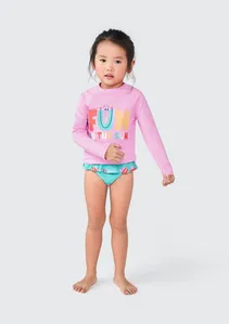 Conjunto Praia Bebê Menina Blusa + Calcinha - Rosa 004