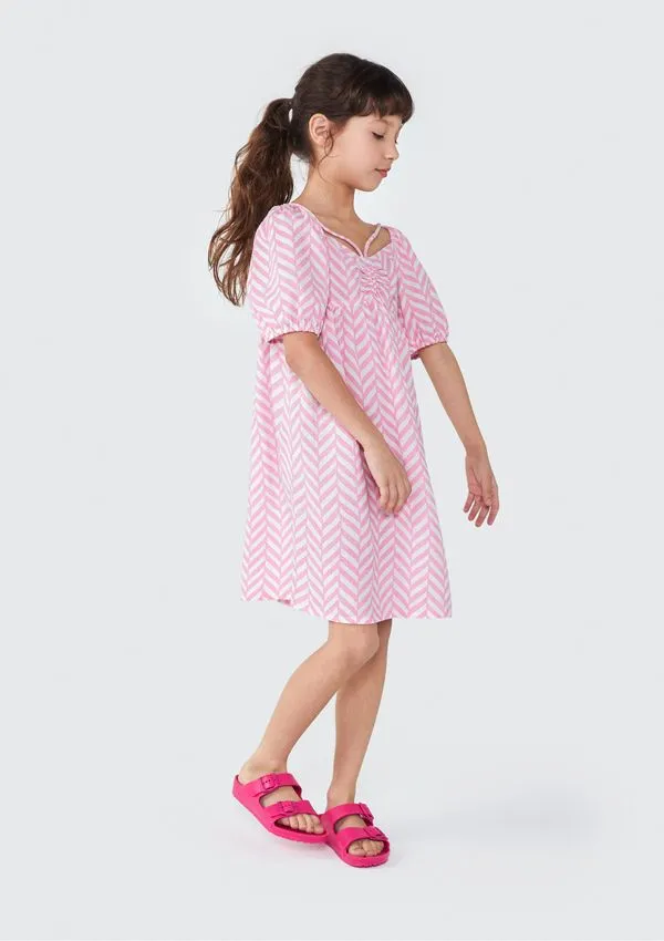 Vestido Curto Infantil - Rosa 014