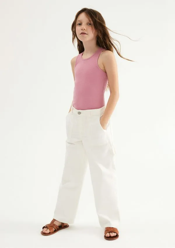Regata Básica Infantil Menina Em Ribana - Rosa 016
