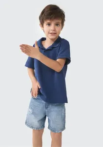 Bermuda Jeans Infantil Menino Toddler - Azul 004