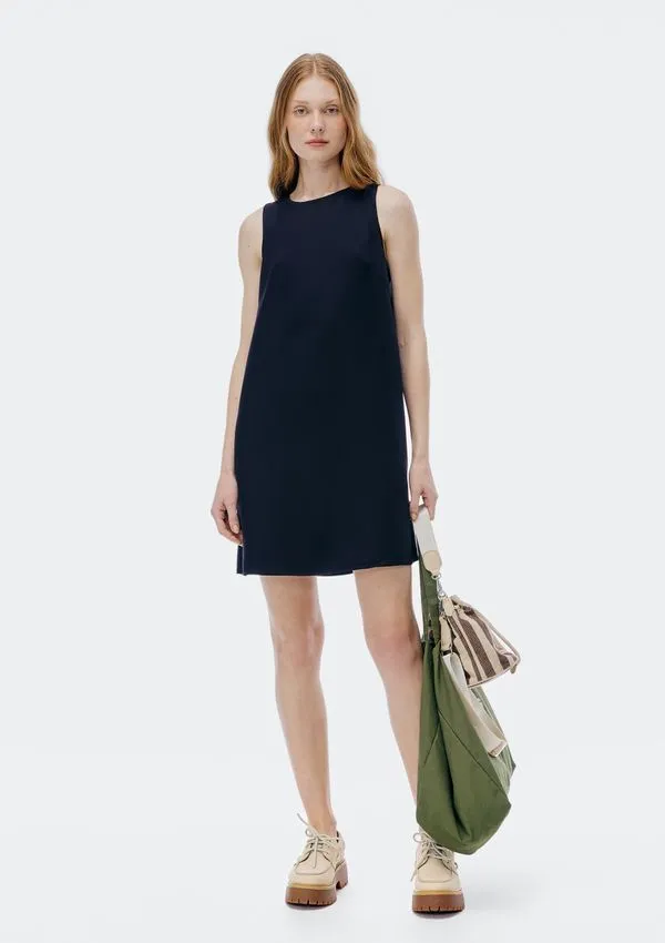 Vestido Curto Em Viscose - Preto XP