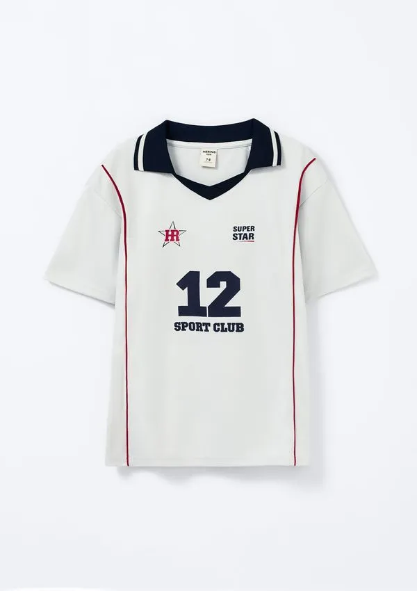 Camisa Polo Infantil Menino Esportiva - Creme 010