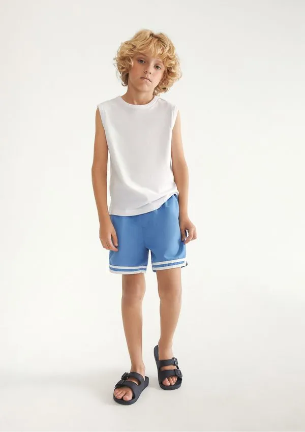 Bermuda Infantil Menino Comfort - Azul 014