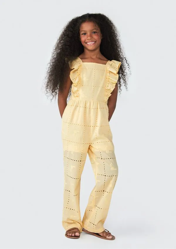 Macacão Infantil Menina - Amarelo 010