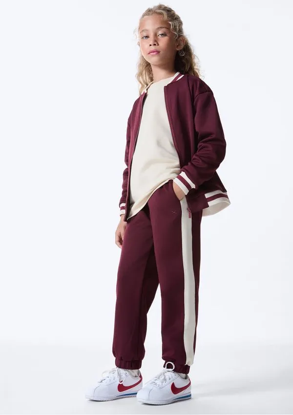 Calça Infantil Jogger Cós Elástico - Vinho 004