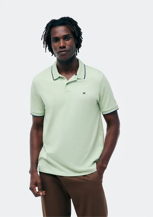 Camisa Polo Básica Masculina Super Cotton Com Bordado - Verde P