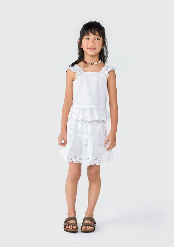 Shorts Infantil Menina - Branco 010