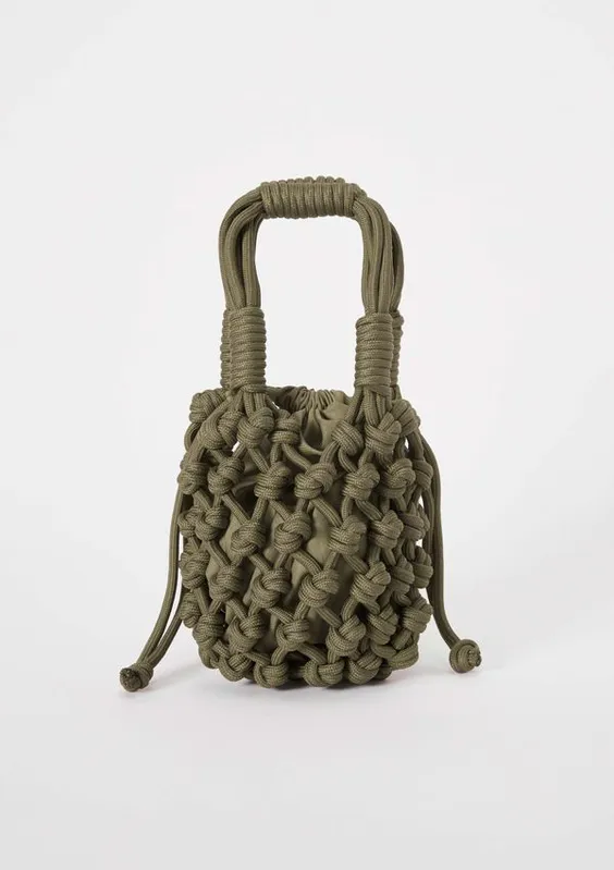 Bolsa Feminina Média Tiracolo Trançada - Caqui UNI
