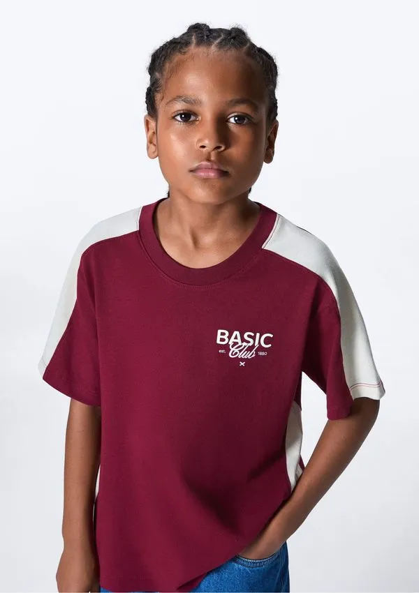 Camiseta Infantil Menino Oversized Estampa em Silk - Vinho 014