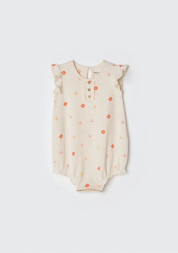 Banho de Sol Bebê Menina Estampado - Amarelo RN