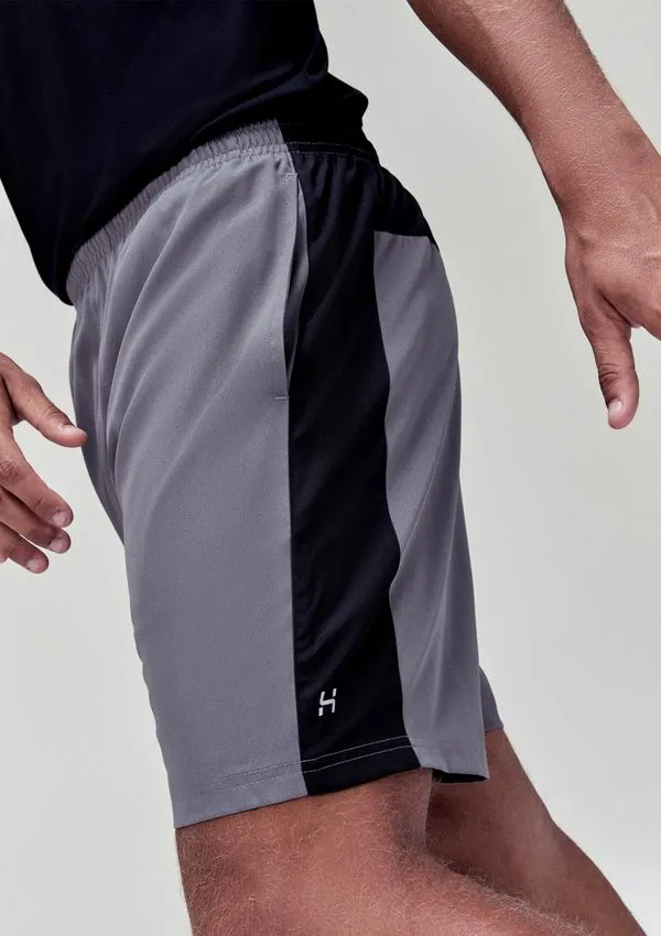 Bermuda Esportiva Masculina Com Recortes - Cinza M