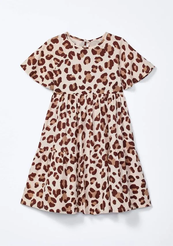 Vestido Infantil Menina Estampado - Nude 008