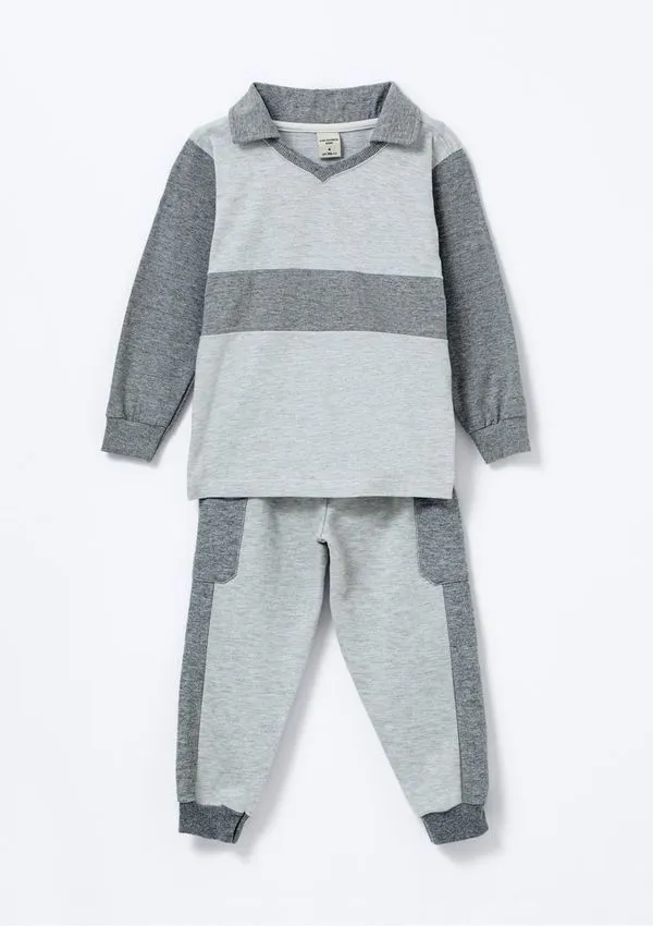 Conjunto Infantil Menino Toddler Jogger Regular - Cinza 002