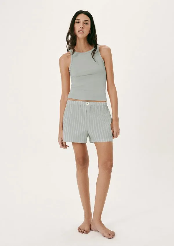 Pijama Curto Feminino Listrado - Azul P