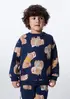 Blusão Infantil Menino Toddler Em Moletom Estampado - Azul 001