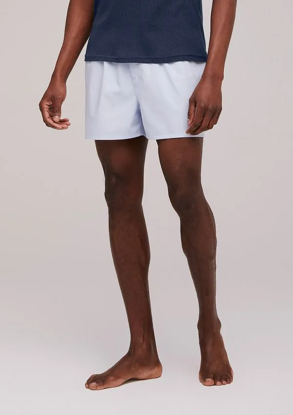 Cueca Samba Canção Masculina Em Algodão - Azul M