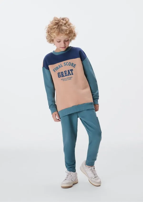 Conjunto De Moletom Infantil Menino Com Estampa - Verde 012