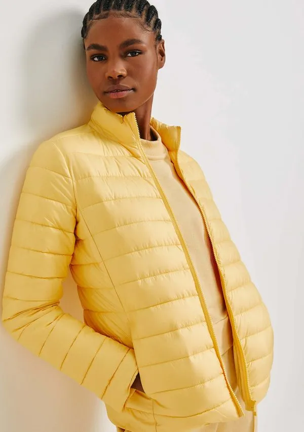 Jaqueta Puffer Feminina Matelassê - Amarelo P
