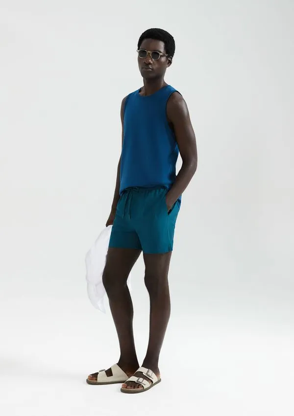 Shorts Praia Masculino Com Elastano - Verde P