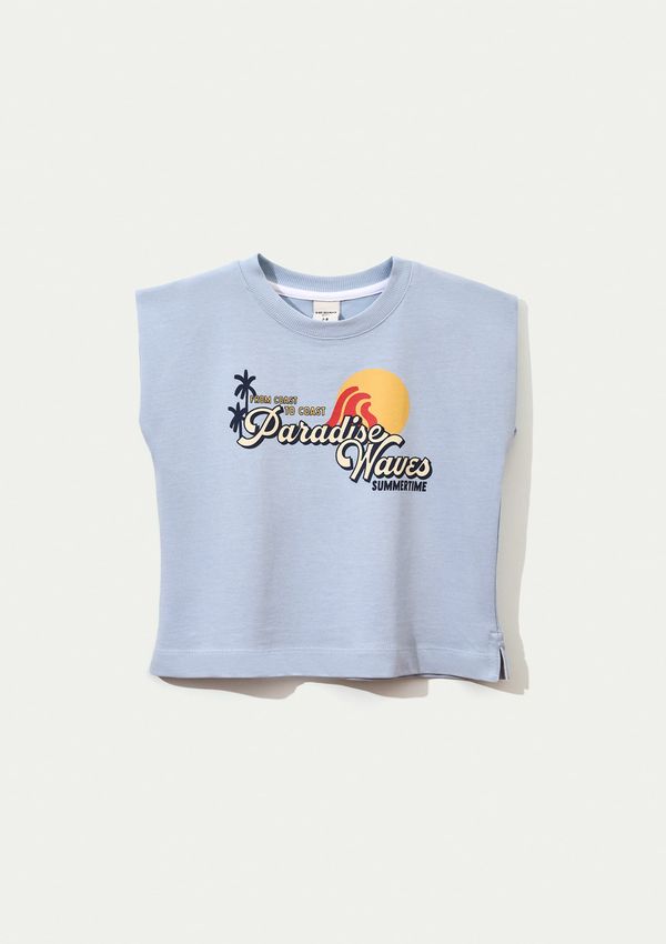 Regata Infantil Menina Muscle Tee Super Cotton - Azul 012