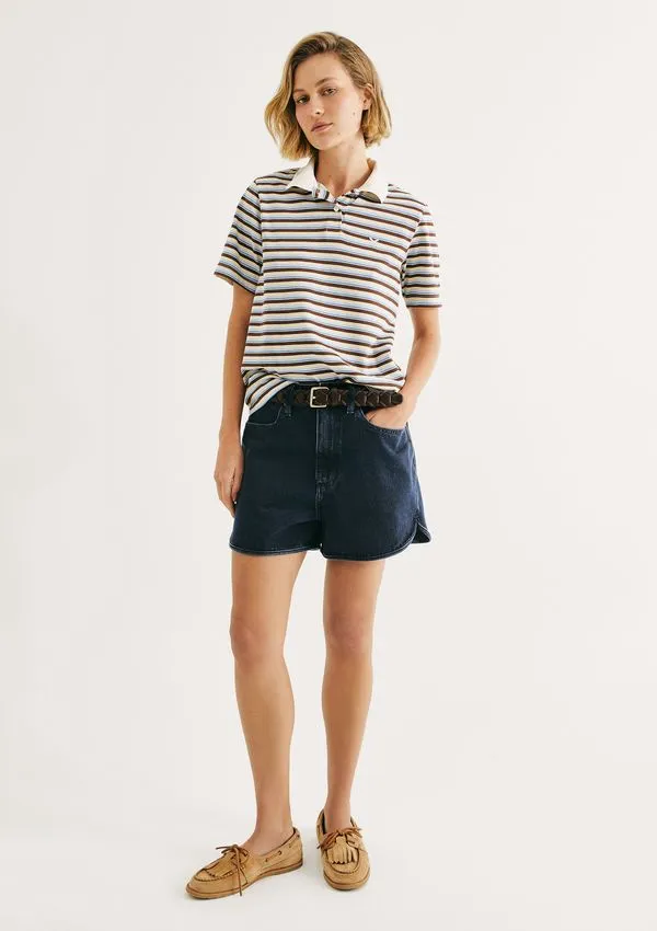 Shorts Jeans Feminino Cintura Baixa Reto - Azul 044