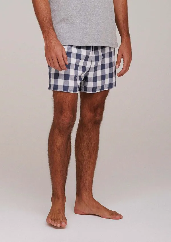 Cueca Samba Canção Com Cós Em Elástico Estampada - Azul G