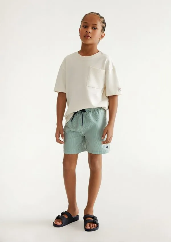 Shorts Infantil Menino Estampado - Verde 016