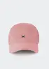 Boné Masculino Aba Curva Com Bordado - Rosa UNI