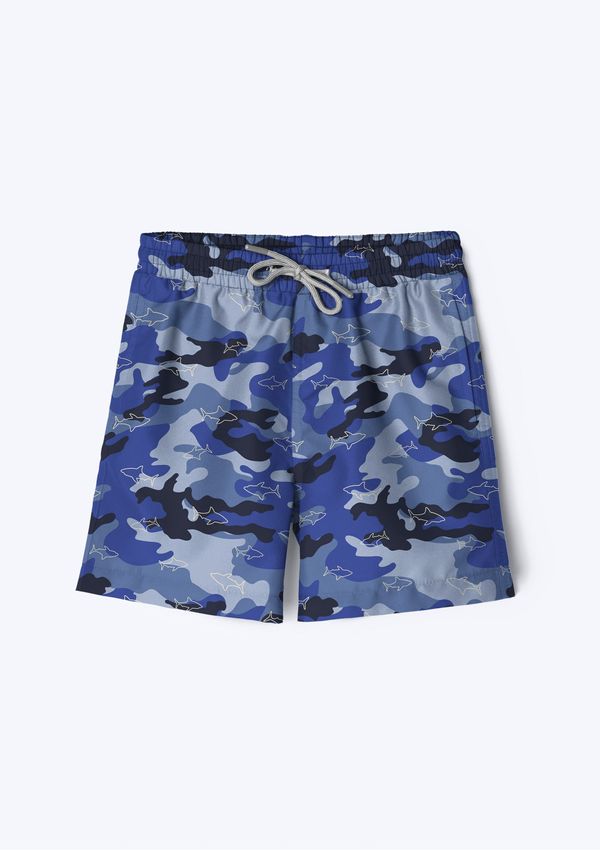 Shorts Infantil Menino Estampado - Azul 008