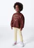 Conjunto Infantil Menina Moletom Peluciado - Marrom 002