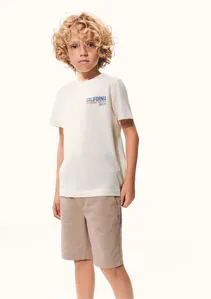 Camiseta Infantil Menino Regular Estampada - Off white 016