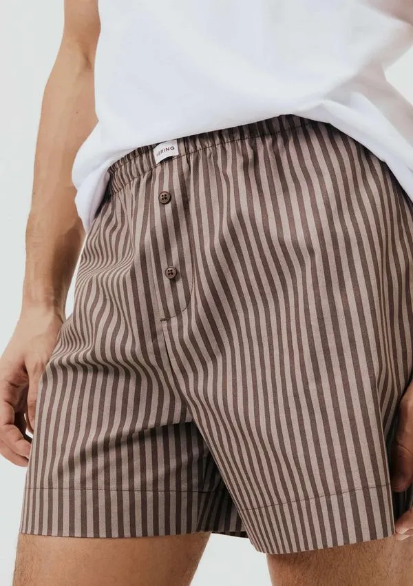 Cueca Samba Canção Fio Tinto Xadrez - Marrom M
