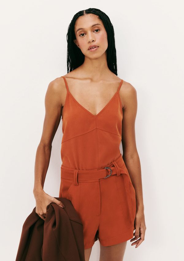 Regata Feminina Alças Finas Peach Toutch - Terracota G
