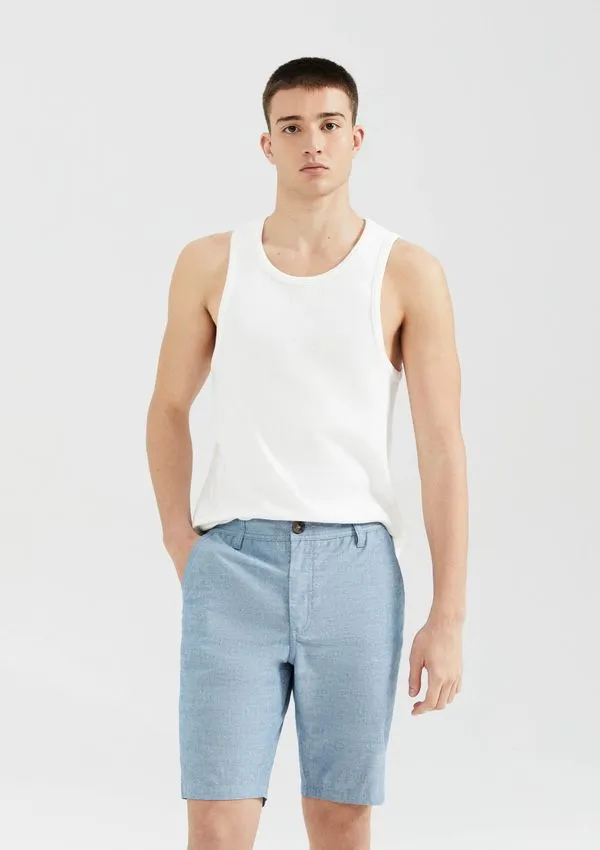 Bermuda Masculina Chino Fio Tinto - Azul 036
