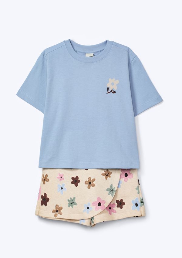 Conjunto Curto Infantil Menina - Azul 014